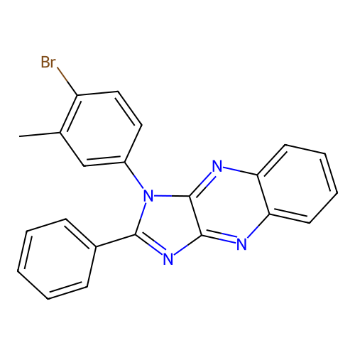 1-(4-bromo-3-methylphenyl)-2-phenyl-1H-imidazo[4,5-b]quinoxaline structure