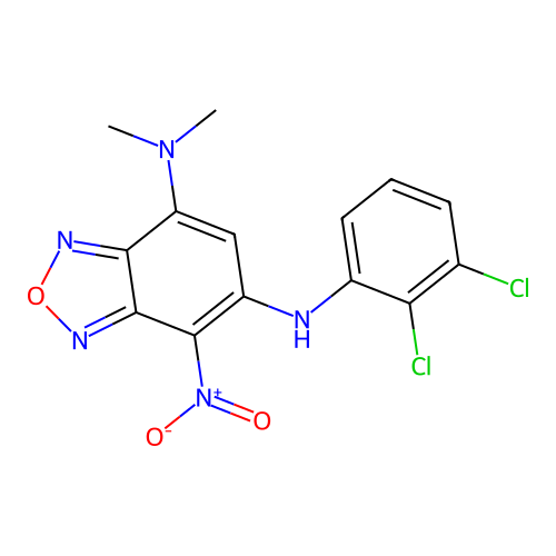 5-N-(2,3-dichlorophenyl)-7-N,7-N-dimethyl-4-nitro-2,1,3-benzoxadiazole-5,7-diamine structure