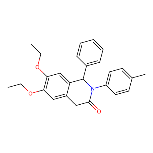 6,7-diethoxy-2-(4-methylphenyl)-1-phenyl-1,4-dihydroisoquinolin-3(2H)-one structure