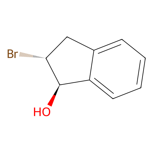 (1R,2R)-2-bromo-2,3-dihydro-1H-inden-1-ol structure