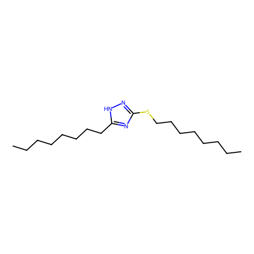 3-octyl-5-(octylsulfanyl)-1H-1,2,4-triazole structure