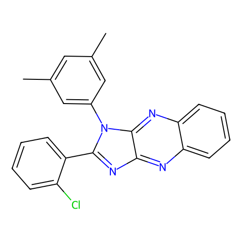 2-(2-chlorophenyl)-1-(3,5-dimethylphenyl)-1H-imidazo[4,5-b]quinoxaline structure