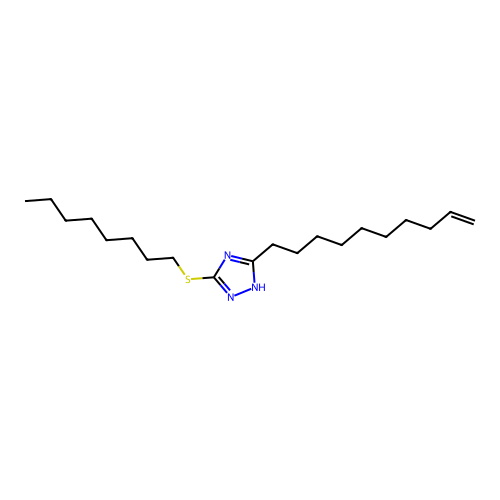 3-(dec-9-en-1-yl)-5-(octylsulfanyl)-1H-1,2,4-triazole structure