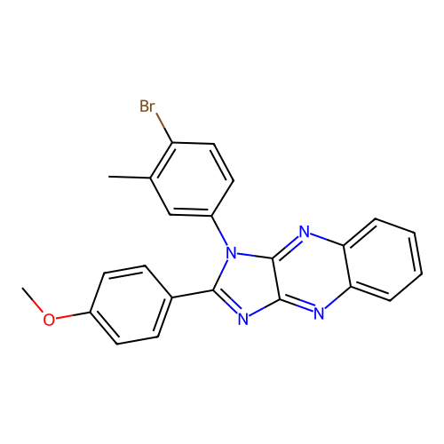 1-(4-bromo-3-methylphenyl)-2-(4-methoxyphenyl)-1H-imidazo[4,5-b]quinoxaline structure
