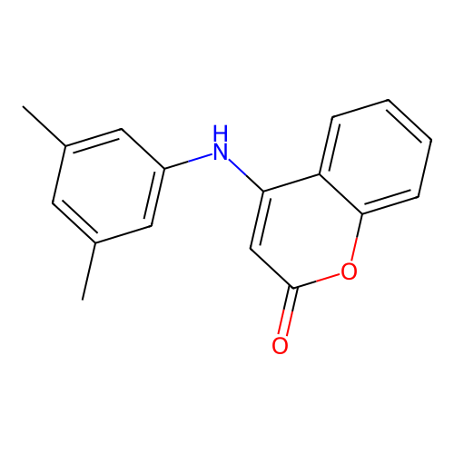 4-[(3,5-dimethylphenyl)amino]-2H-chromen-2-one structure