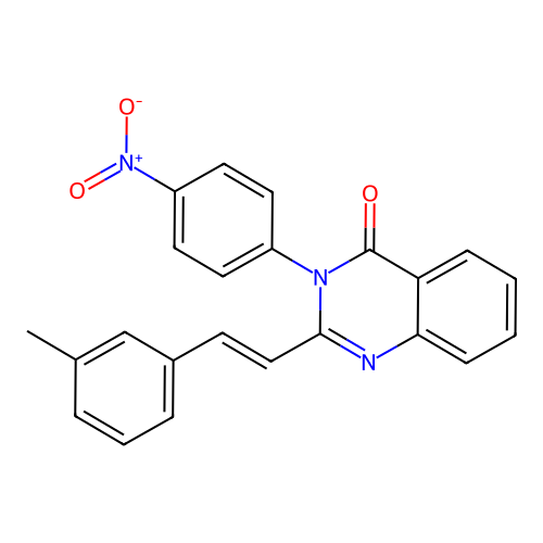 (E)-2-(3-methylstyryl)-3-(4-nitrophenyl)quinazolin-4(3H)-one structure