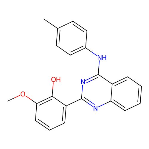2-Methoxy-6-(4-(p-tolylamino)quinazolin-2-yl)phenol structure
