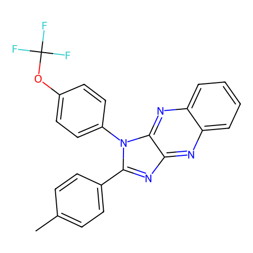 2-(4-methylphenyl)-1-[4-(trifluoromethoxy)phenyl]-1H-imidazo[4,5-b]quinoxaline structure