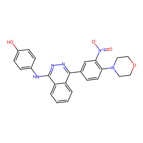 4-({4-[4-(Morpholin-4-yl)-3-nitrophenyl]phthalazin-1-yl}amino)phenol structure