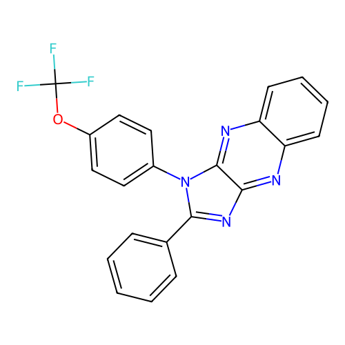 2-phenyl-1-(4-(trifluoromethoxy)phenyl)-1H-imidazo[4,5-b]quinoxaline structure