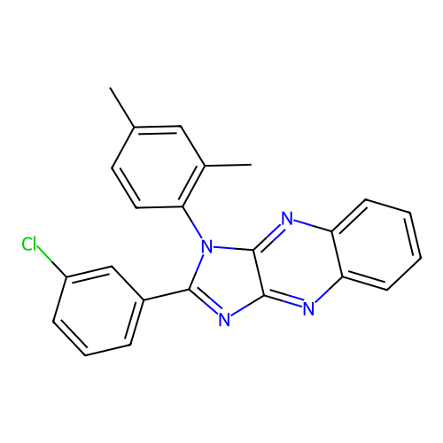 2-(3-chlorophenyl)-1-(2,4-dimethylphenyl)-1H-imidazo[4,5-b]quinoxaline structure