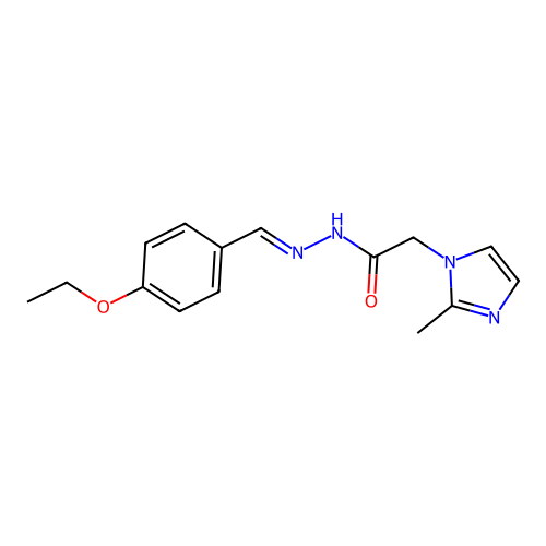 N'-(4-ethoxybenzylidene)-2-(2-methyl-1H-imidazol-1-yl)acetohydrazide structure