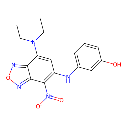 3-{[7-(Diethylamino)-4-nitro-2,1,3-benzoxadiazol-5-yl]amino}phenol structure
