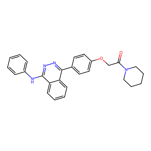 2-{4-[4-(Phenylamino)phthalazin-1-yl]phenoxy}-1-(piperidin-1-yl)ethanone structure