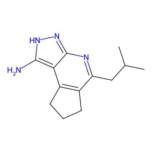 5-Isobutyl-3,6,7,8-tetrahydrocyclopenta[d]pyrazolo[3,4-b]pyridin-1-amine structure