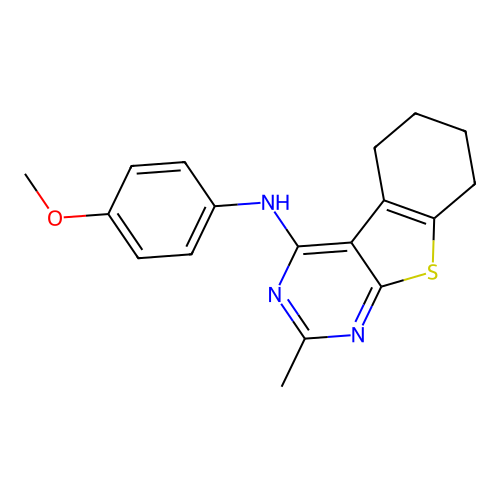 N-(4-methoxyphenyl)-2-methyl-5,6,7,8-tetrahydro-[1]benzothiolo[2,3-d]pyrimidin-4-amine structure