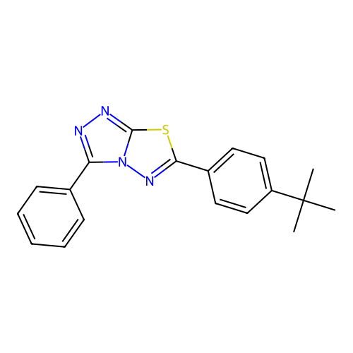 6-(4-Tert-butylphenyl)-3-phenyl[1,2,4]triazolo[3,4-b][1,3,4]thiadiazole structure