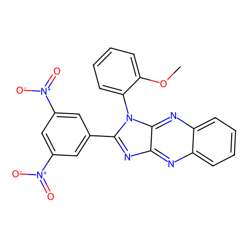 2-(3,5-dinitrophenyl)-1-(2-methoxyphenyl)-1H-imidazo[4,5-b]quinoxaline structure