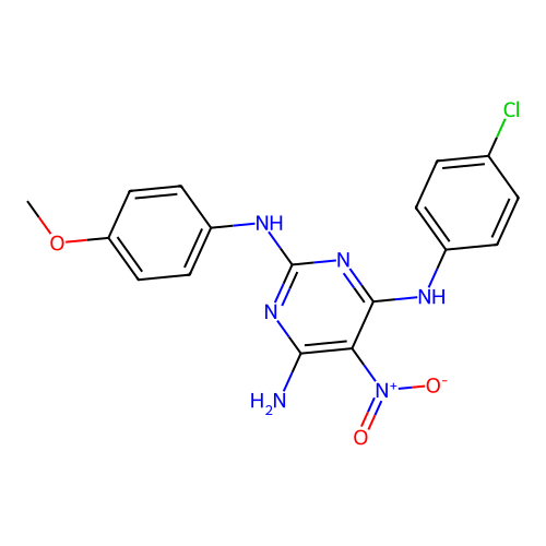 N~4~-(4-chlorophenyl)-N~2~-(4-methoxyphenyl)-5-nitropyrimidine-2,4,6-triamine structure