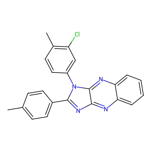 1-(3-chloro-4-methylphenyl)-2-(4-methylphenyl)-1H-imidazo[4,5-b]quinoxaline structure