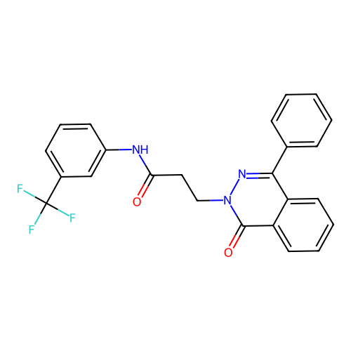 3-(1-oxo-4-phenylphthalazin-2(1H)-yl)-N-(3-(trifluoromethyl)phenyl)propanamide structure