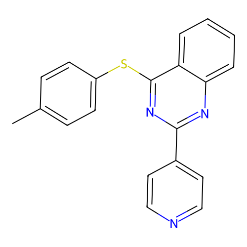 4-[(4-Methylphenyl)sulfanyl]-2-(pyridin-4-yl)quinazoline structure