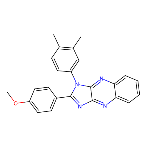 1-(3,4-dimethylphenyl)-2-(4-methoxyphenyl)-1H-imidazo[4,5-b]quinoxaline structure