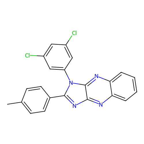 1-(3,5-dichlorophenyl)-2-(4-methylphenyl)-1H-imidazo[4,5-b]quinoxaline structure