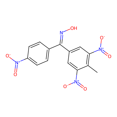 (Z)-N-hydroxy-1-(4-methyl-3,5-dinitrophenyl)-1-(4-nitrophenyl)methanimine structure