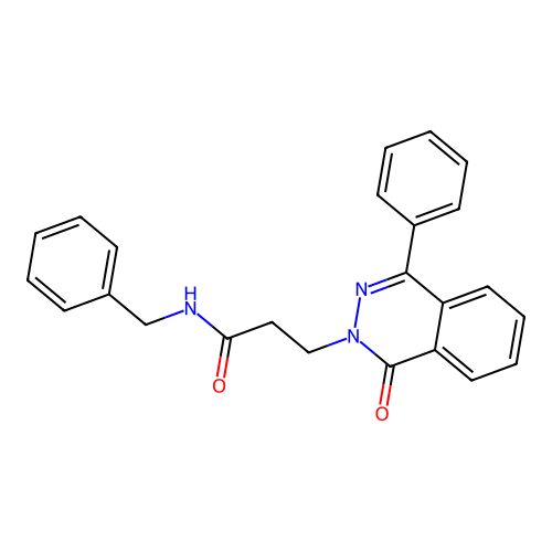 N-benzyl-3-(1-oxo-4-phenylphthalazin-2(1H)-yl)propanamide structure