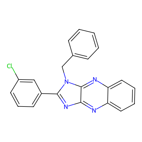 1-benzyl-2-(3-chlorophenyl)-1H-imidazo[4,5-b]quinoxaline structure