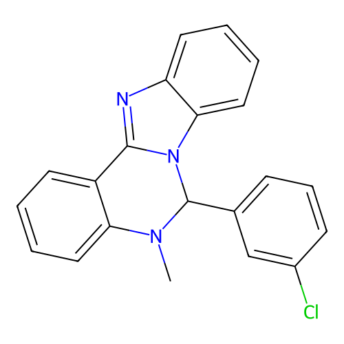 6-(3-Chlorophenyl)-5-methyl-5,6-dihydrobenzimidazo[1,2-c]quinazoline structure