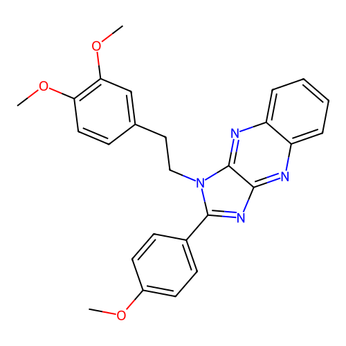 1-(3,4-dimethoxyphenethyl)-2-(4-methoxyphenyl)-1H-imidazo[4,5-b]quinoxaline structure