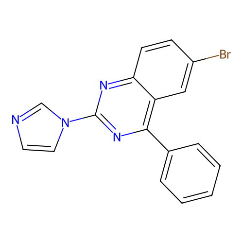 6-bromo-2-(1H-imidazol-1-yl)-4-phenylquinazoline structure