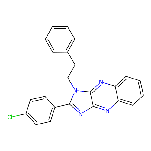 2-(4-chlorophenyl)-1-(2-phenylethyl)-1H-imidazo[4,5-b]quinoxaline structure