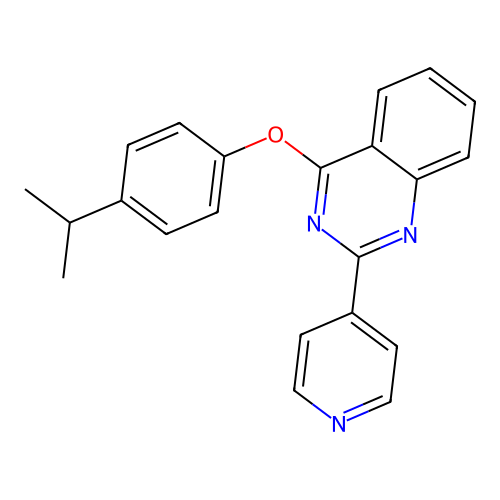 4-[4-(Propan-2-yl)phenoxy]-2-(pyridin-4-yl)quinazoline structure