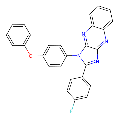 2-(4-fluorophenyl)-1-(4-phenoxyphenyl)-1H-imidazo[4,5-b]quinoxaline structure