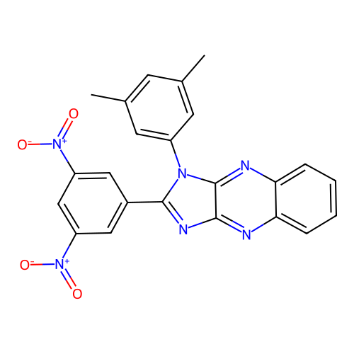 1-(3,5-dimethylphenyl)-2-(3,5-dinitrophenyl)-1H-imidazo[4,5-b]quinoxaline structure
