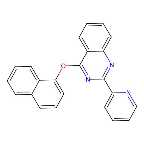 4-(Naphthalen-1-yloxy)-2-(pyridin-2-yl)quinazoline structure