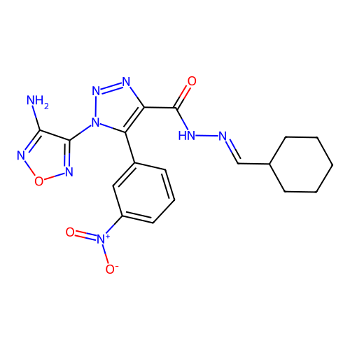 C18H19N9O4 structure