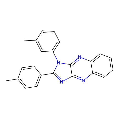 1-(3-methylphenyl)-2-(4-methylphenyl)-1H-imidazo[4,5-b]quinoxaline structure
