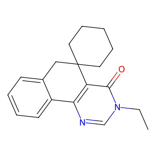 3-ethyl-3H-spiro[benzo[h]quinazoline-5,1'-cyclohexan]-4(6H)-one structure