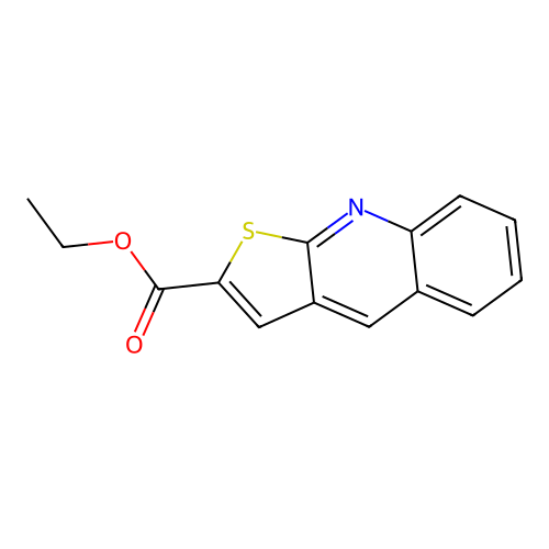 Ethyl thieno[2,3-b]quinoline-2-carboxylate structure