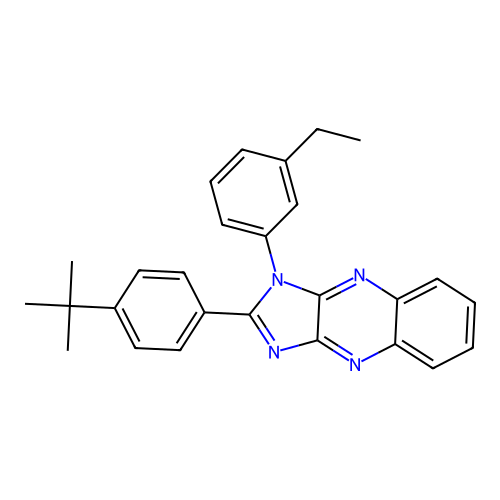 2-(4-tert-butylphenyl)-1-(3-ethylphenyl)-1H-imidazo[4,5-b]quinoxaline structure