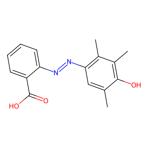 2-(4-Hydroxy-2,3,5-trimethyl-phenylazo)-benzoic acid structure