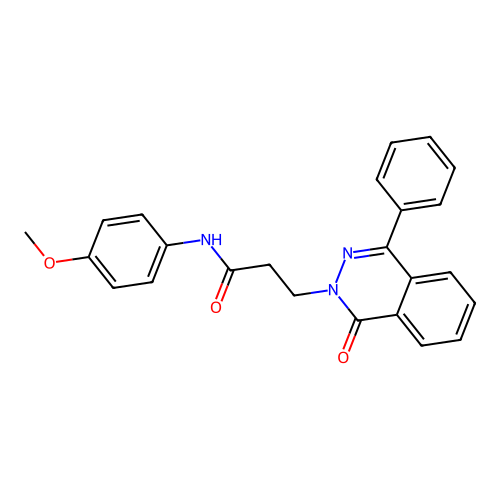 N-(4-methoxyphenyl)-3-(1-oxo-4-phenylphthalazin-2(1H)-yl)propanamide structure