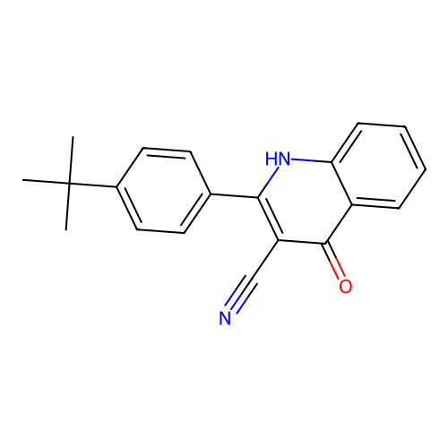 2-(4-(Tert-butyl)phenyl)-4-oxo-1,4-dihydroquinoline-3-carbonitrile structure