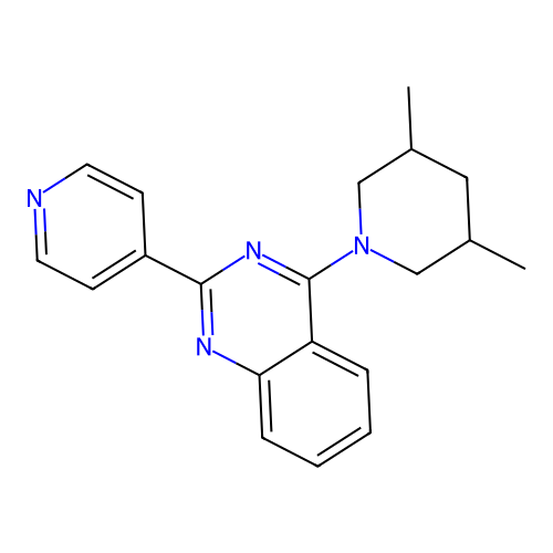4-(3,5-Dimethylpiperidin-1-yl)-2-(pyridin-4-yl)quinazoline structure