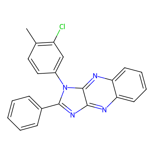 1-(3-chloro-4-methylphenyl)-2-phenyl-1H-imidazo[4,5-b]quinoxaline structure