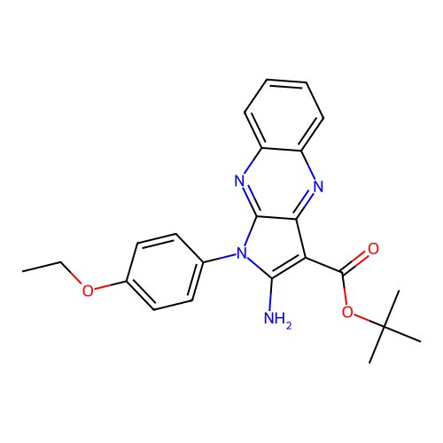 tert-butyl 2-amino-1-(4-ethoxyphenyl)-1H-pyrrolo[2,3-b]quinoxaline-3-carboxylate structure